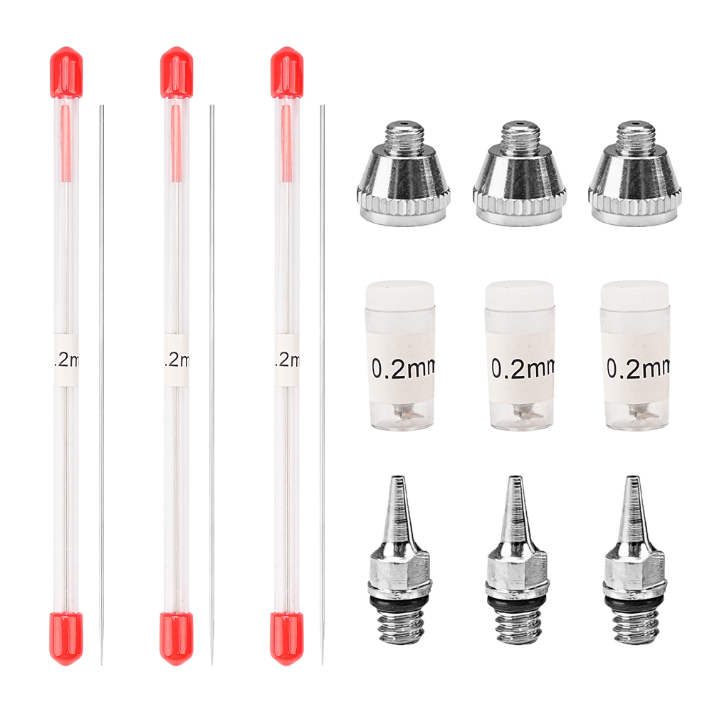 1/3pcs set 0.2/0.3/0.5mm Airbr - огляд і ціна Airbrush Kit With Mini Compressor