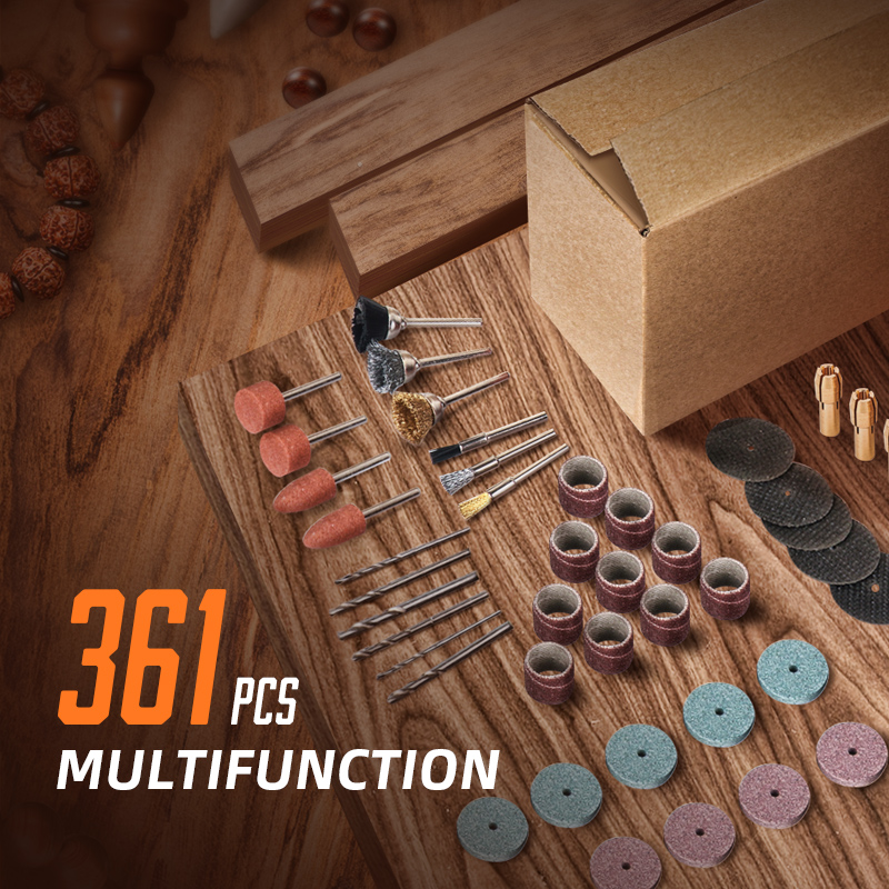361PCS/lot Power Tools Dremel  - огляд і ціна Cordless Rotary Tool Kit Accessories